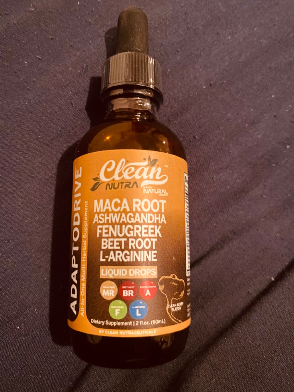 Clean Nutra Maca Root Ashwagandha Fenugreek Beet Root L-Arginine Liquid Drops
