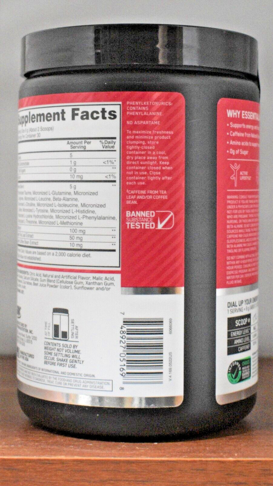 Optimum Nutrition Essential Amino Energy Strawberry Lime 30 Servings 9.5oz