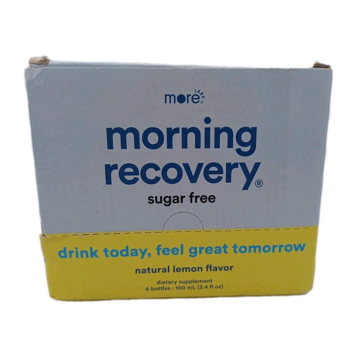 Morning Recovery Hangover Prevention Drink Lemon Flavor 3.4 OZ 6 pack New In Box