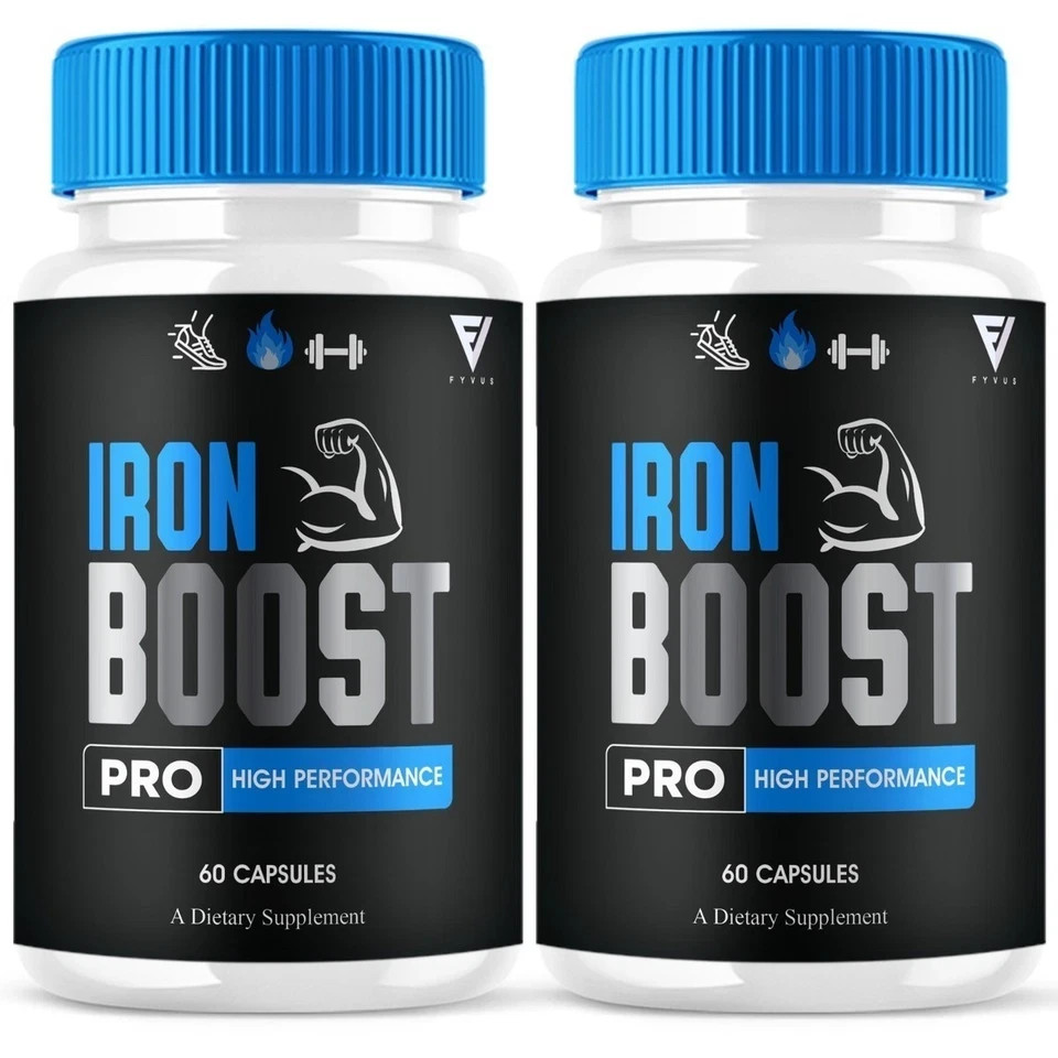 Iron Boost Pro High Performance Supplement, IronBoost ( 120 Capsules ) USA