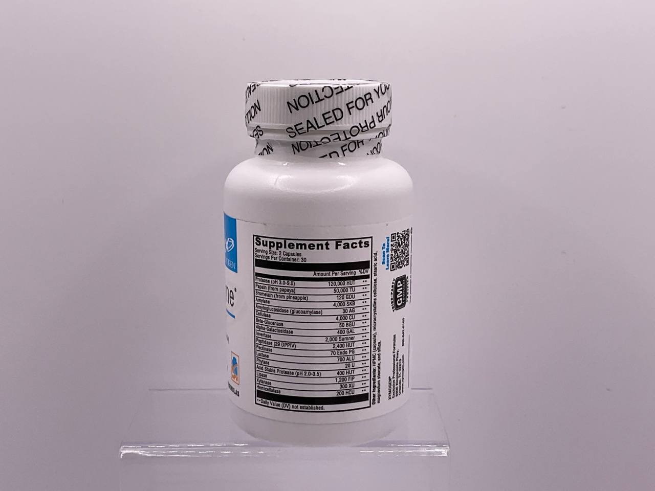 Acid-Resistant Vegan Digestive Enzymes 60 Caps Broad-Spectrum EXP 07/2026