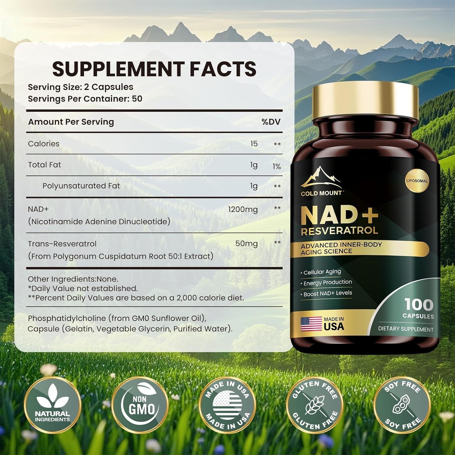 Liposomal NAD+ with Resveratrol Energy Anti-Aging – Energía y Antienvejecimiento