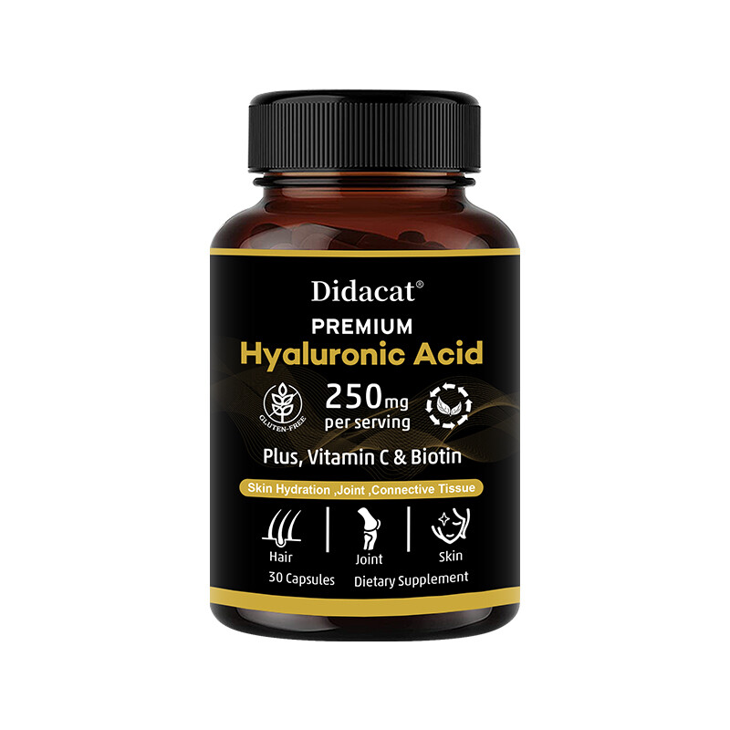 Hyaluronic Acid, Biotin & Vitamin C Capsules AntiAging Hair, Skin & Joint Health