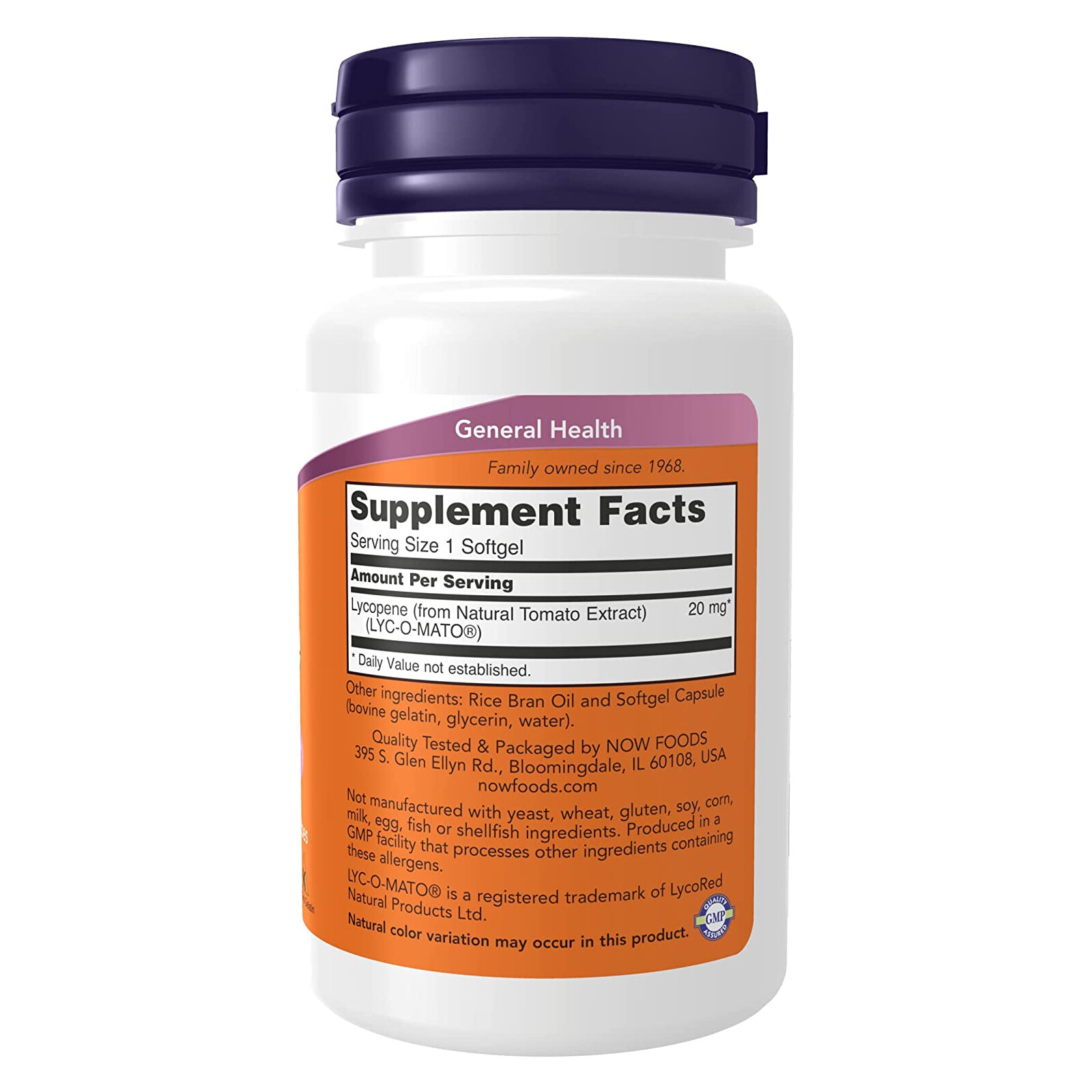 NOW Lycopene 20 mg – 50 Softgels, Supports Vascular & prostate.* Tomato Extract