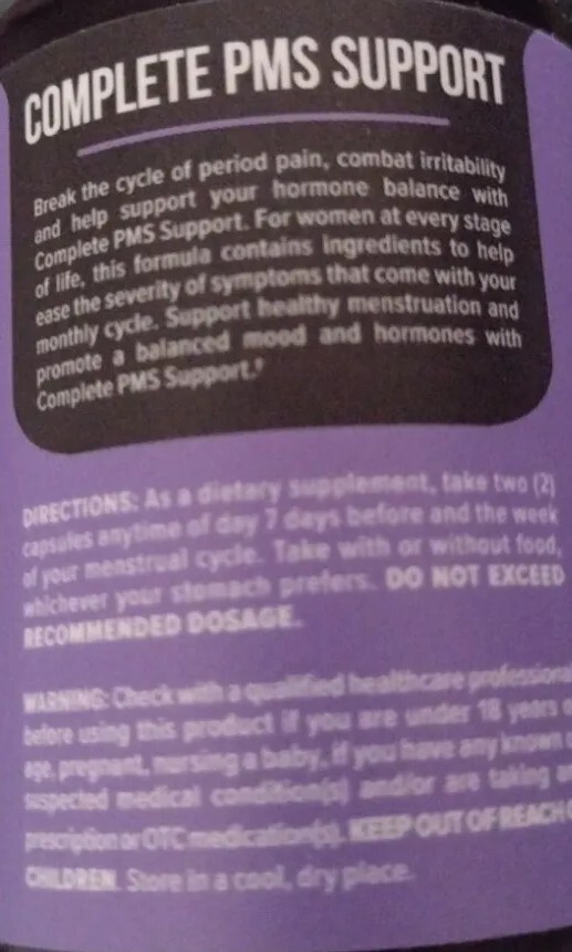 INNOSUPPS COMPLETE PMS SUPPORT WOMAN’S VITALITY NEW SEALED 28 CAPSULES 6/24