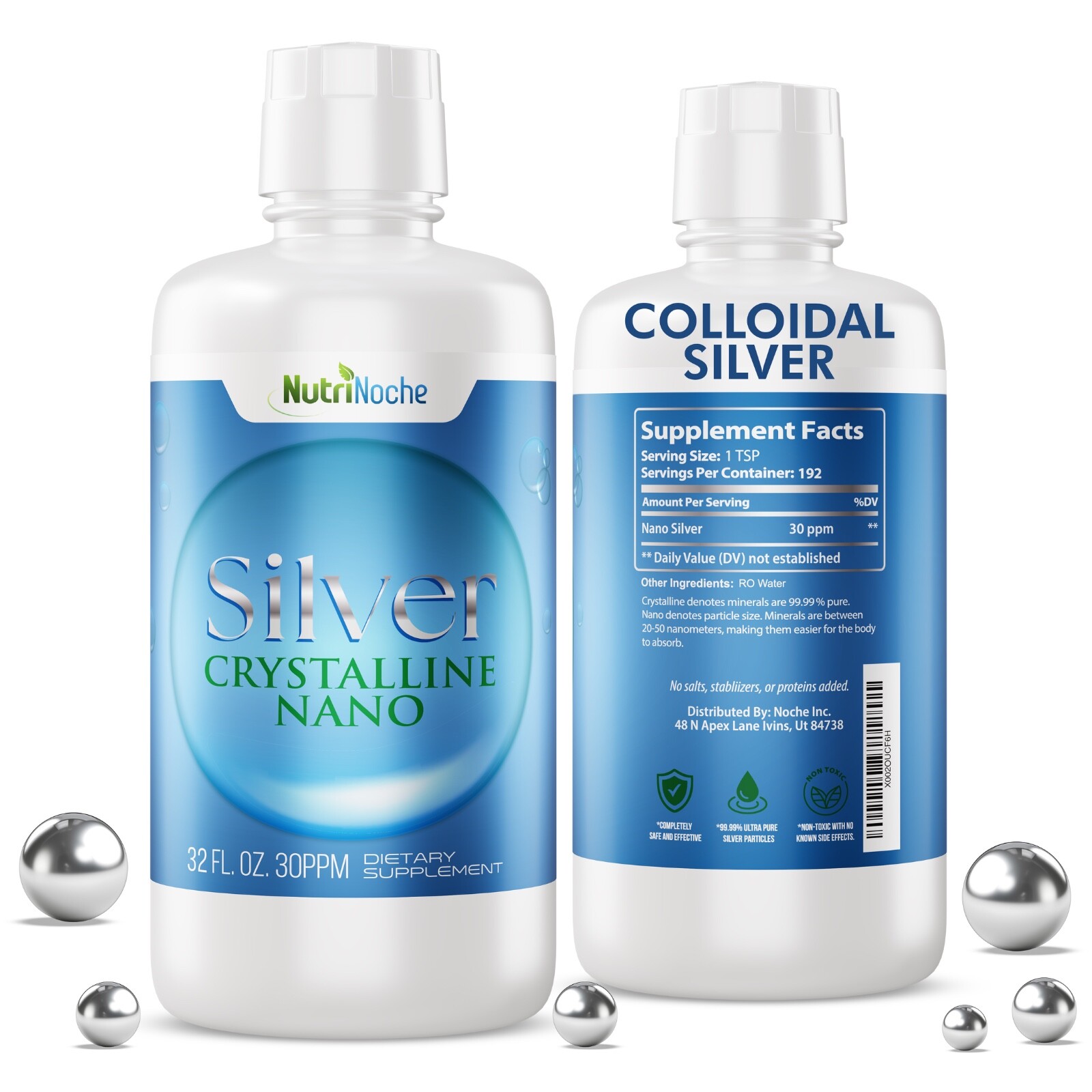 Colloidal Silver | 99.99% Pure Nano Silver Particles from NutriNoche