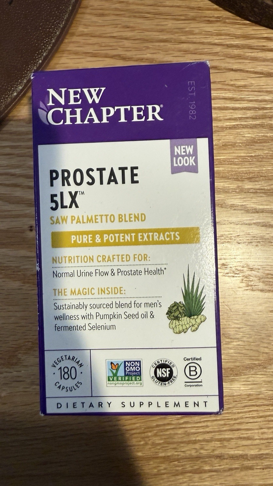 New Chapter Prostate 5LX Saw Palmetto 180 Capsules Non-GMO Vegetarian