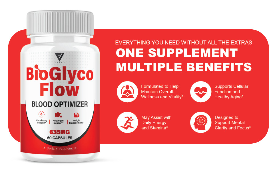 (3 Pack) BioGlyco Flow Blood Optimizer, BioGlyco Flow Supplement (180 Capsules)