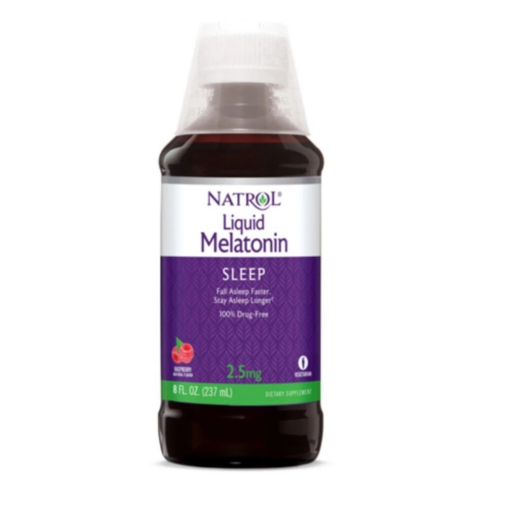 Natrol Liquid Melatonin Sleep (2.5mg) Berry 8 fl.oz (Pack of 2) EXP: 01/27