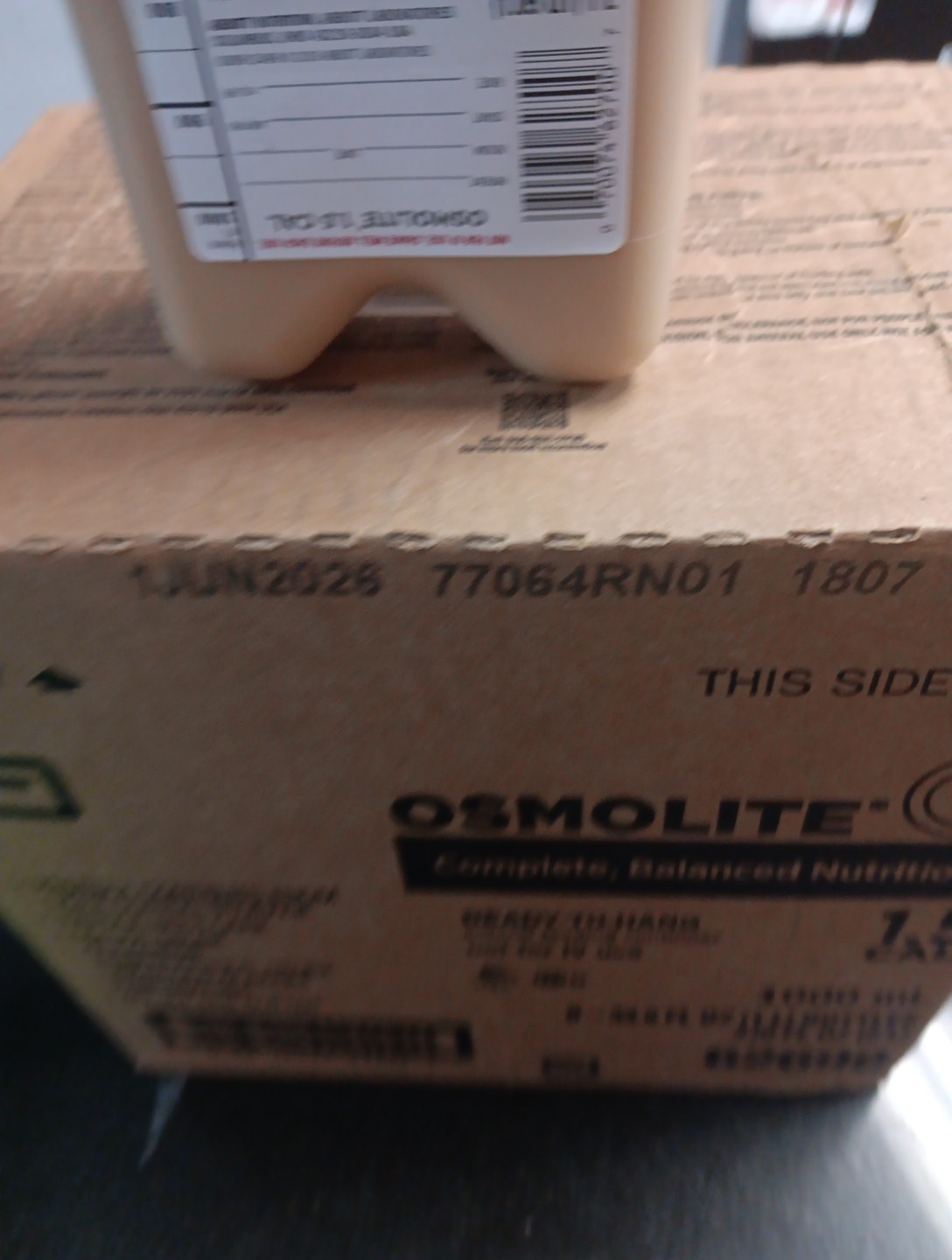 Case Of 8 Osmolite 1.5 Cal Tube Feeding Formula Adult 33.8oz Bottle ReadyHang 1