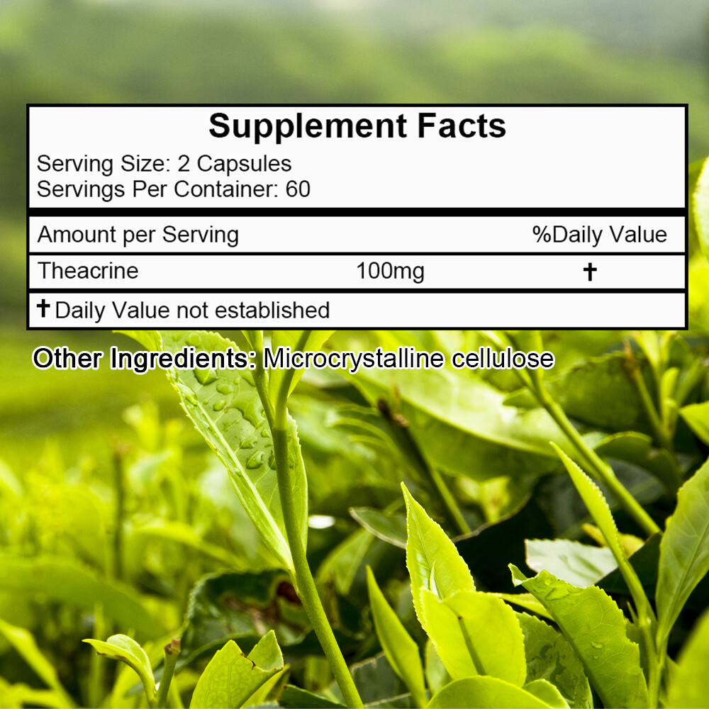 FEARATHE Theacrine 100mg Capsules – Supports Cognitive,Memory And Brain Health