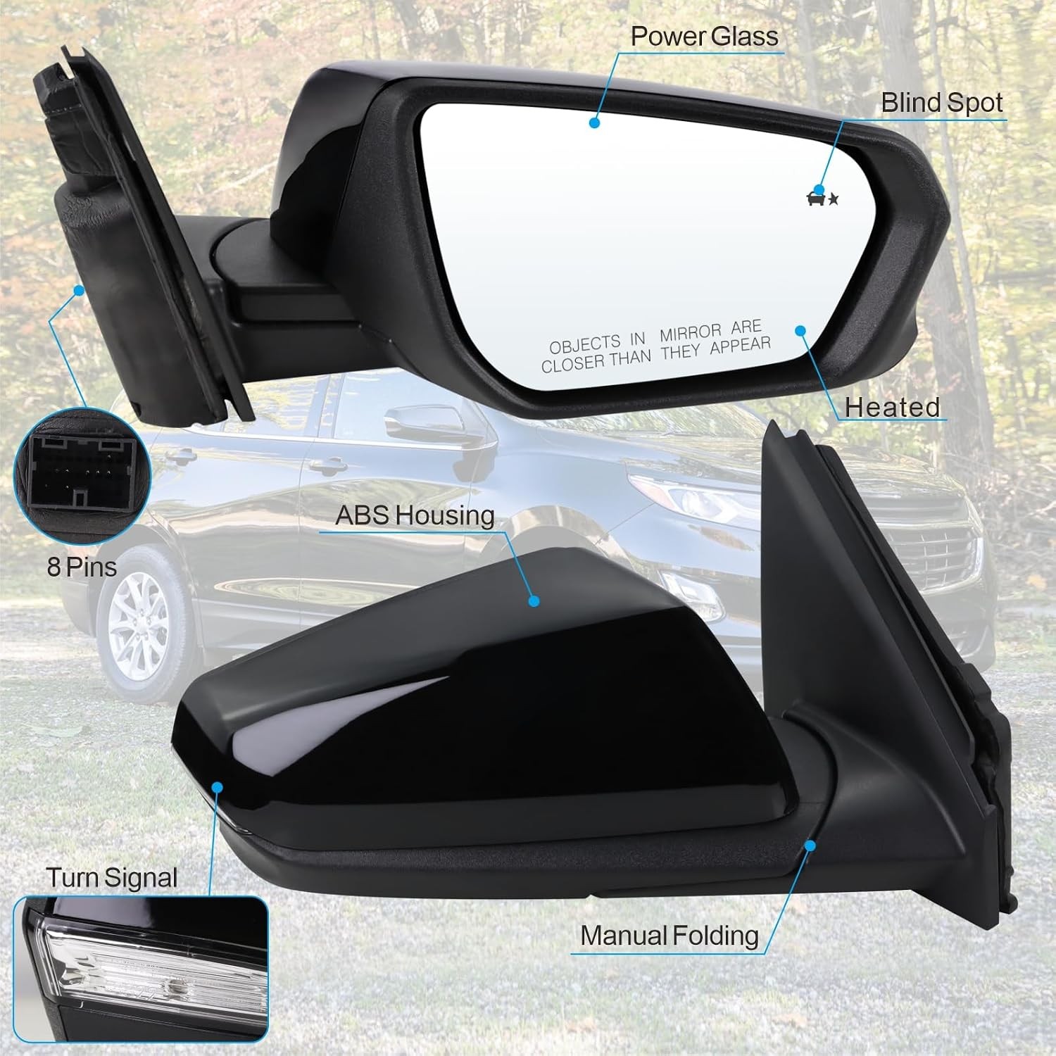 Right Passenger Side Mirror Compatible with 2018 2019 2020 2021 2022 2023 2024 C