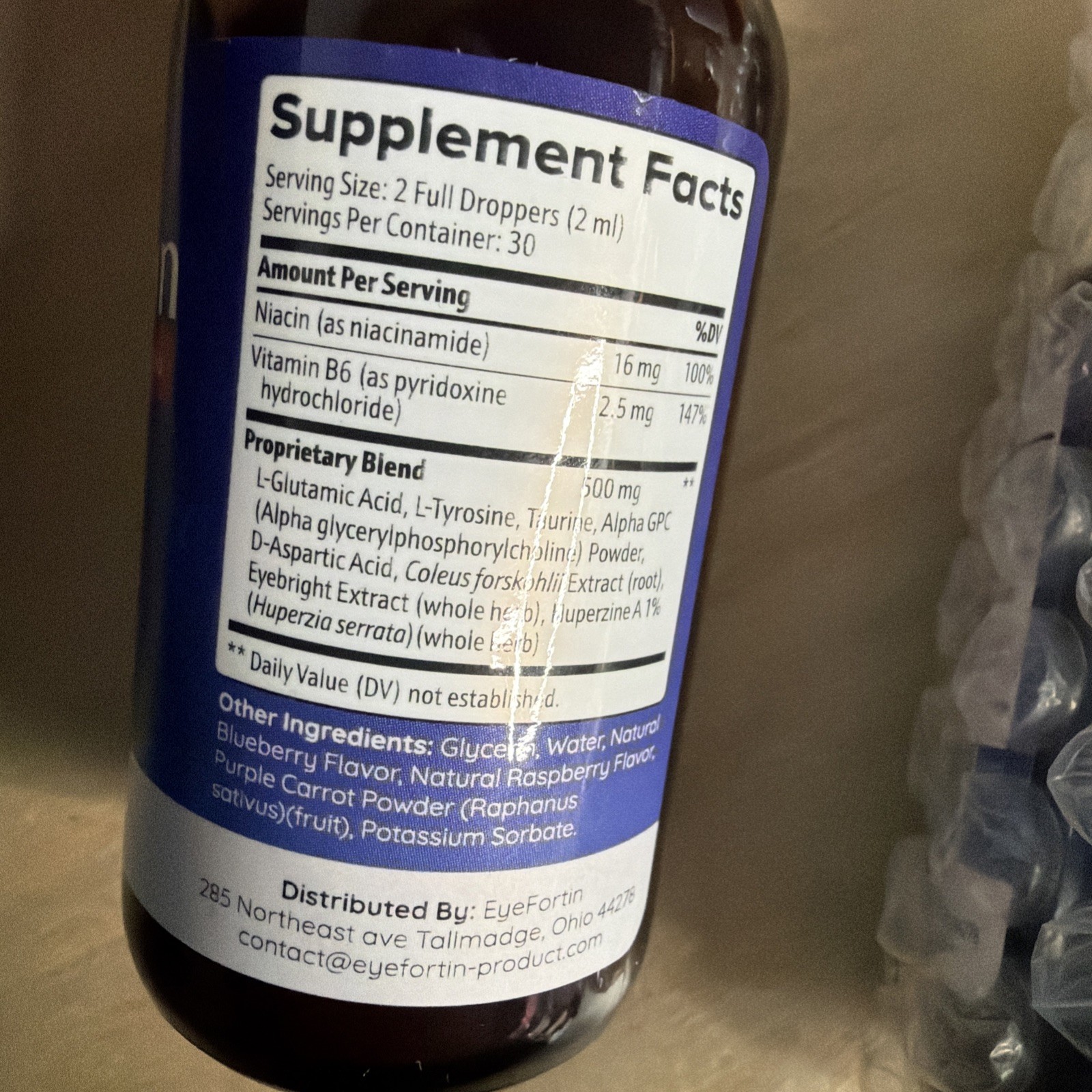 2 Bottles Eye Support Eye Fortin Pro – Our Best – Eye Care Supplement 2oz Each