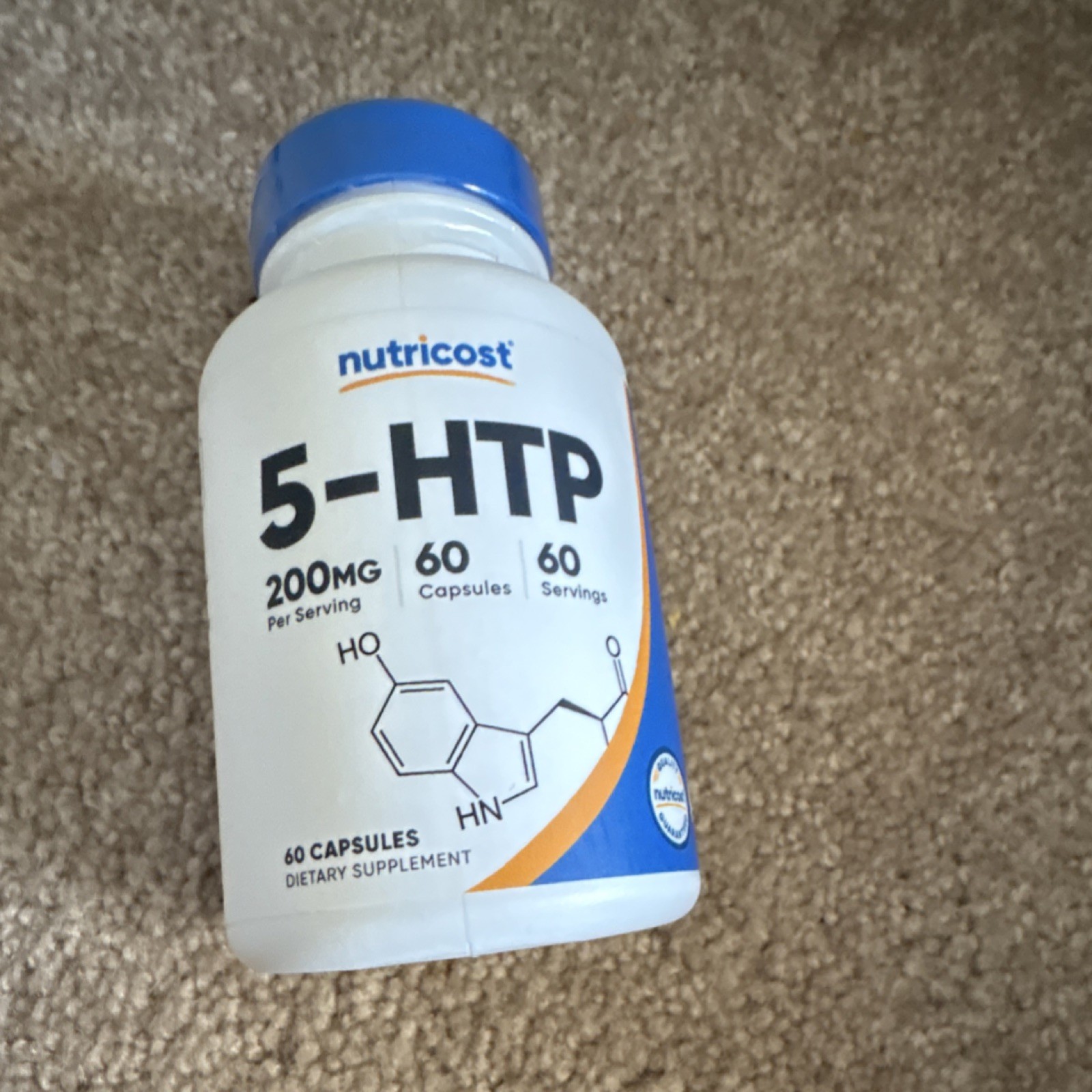 Nutricost 5-HTP 200mg Amino Acid Supplement 60 Capsules Non-GMO Exp 04/2028