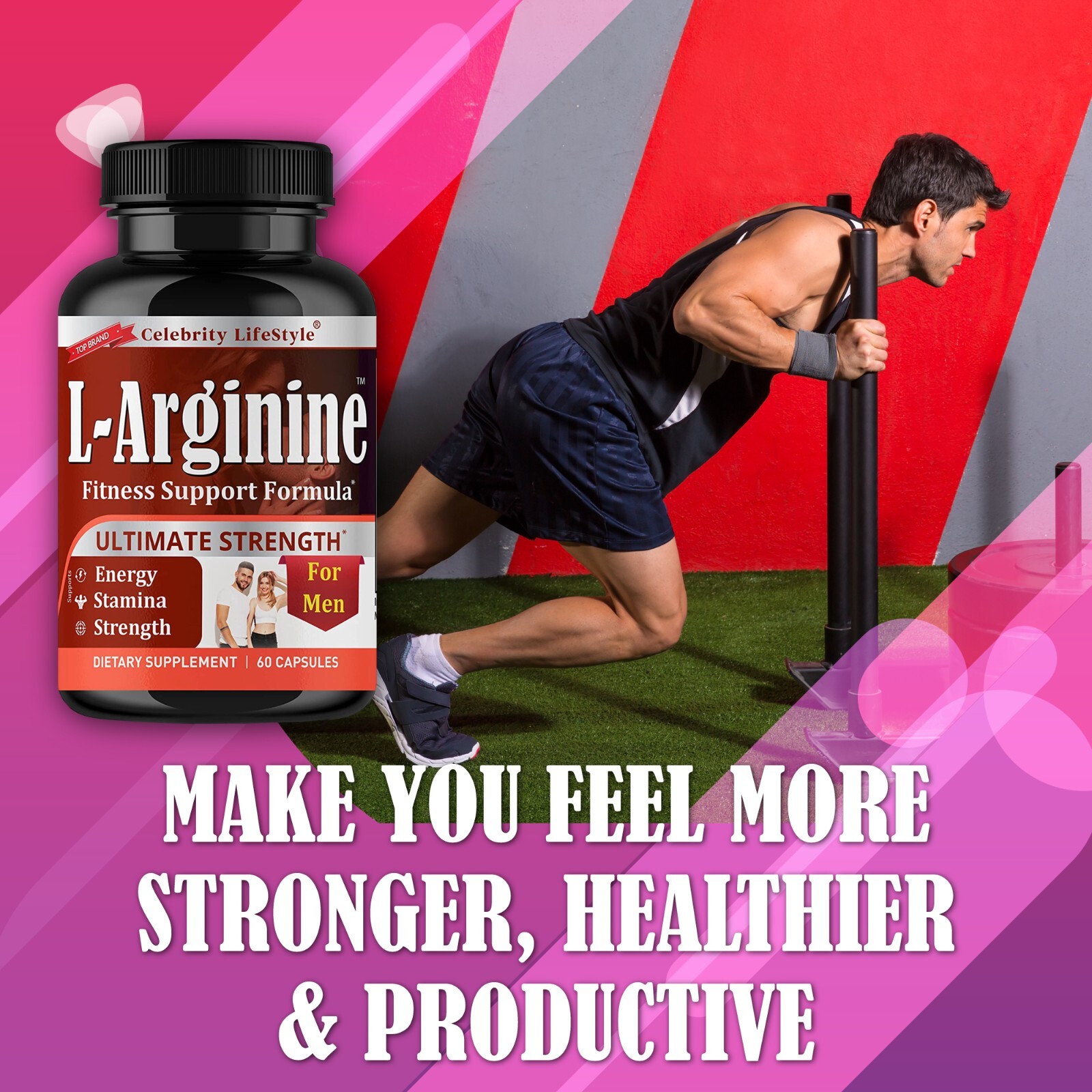 L-Arginine Supplement for Enhanced Performance, Testosterone Support- 02/02/2026
