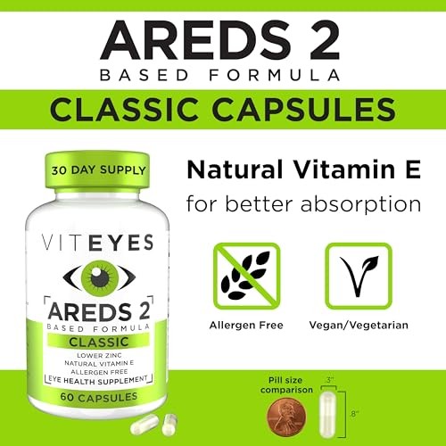 Viteyes AREDS 2 Eye Vitamins, Classic 60 Count (Pack of 1), Capsule