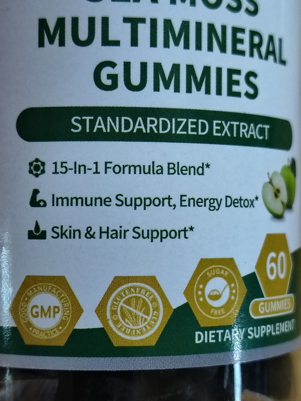 GreenPeople Sea Moss Multimineral Gummies Standardized Extract, 60 Count