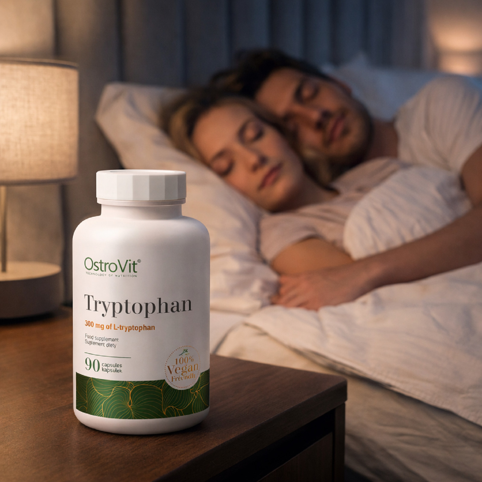 OSTROVIT TRYPTOPHAN – 90-180 VEGE Caps – healthy sleep immune system serotonin