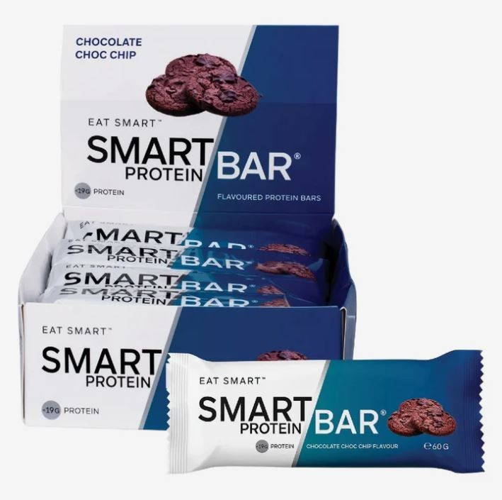 New Smart Protein Bar Chocolate Choc Chip 60g x 12 Bars by Smart Diet Solutions