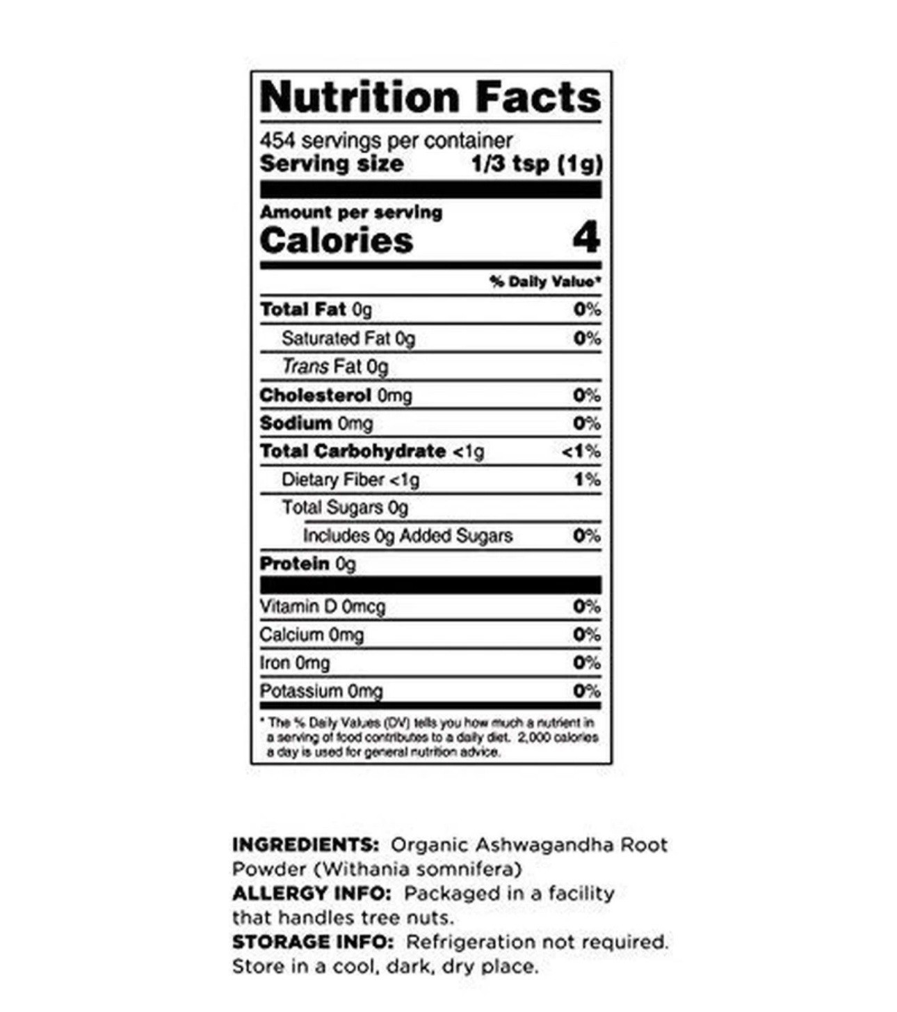 Organic No GMO Ashwagandha Root Powder Superfoods 6 oz Bag, 170G – Stress Adapt