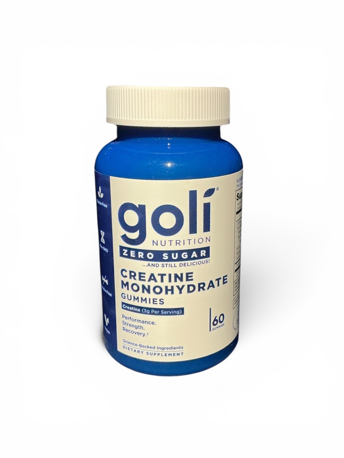Goli Nutrition Creatine Monohydrate Gummies Zero Sugar 60 Gluten-Free Vegan Keto