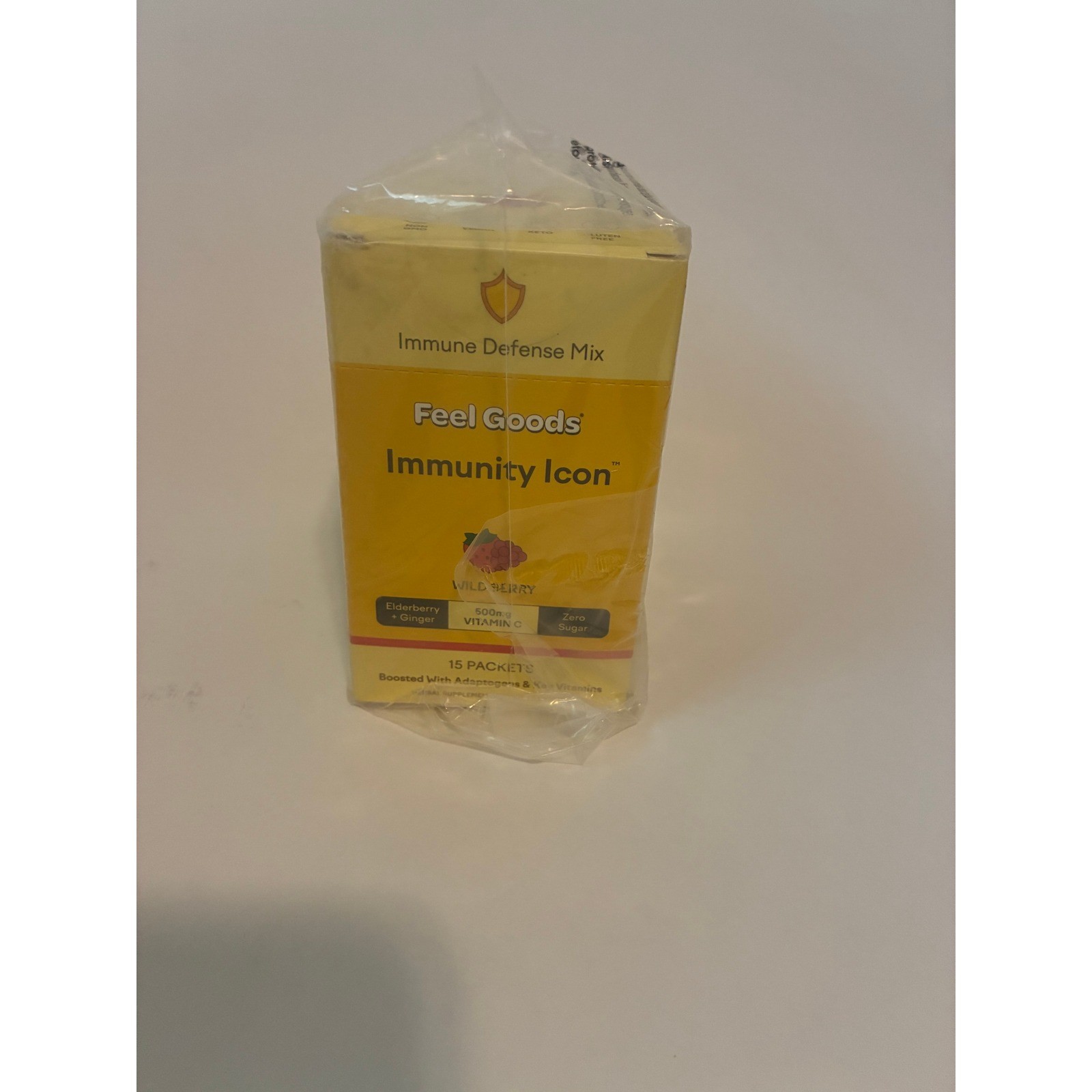 Feel Goods Immunity Icon Wild Berry Immune Defense Mix 15 Packets Exp 04/2027