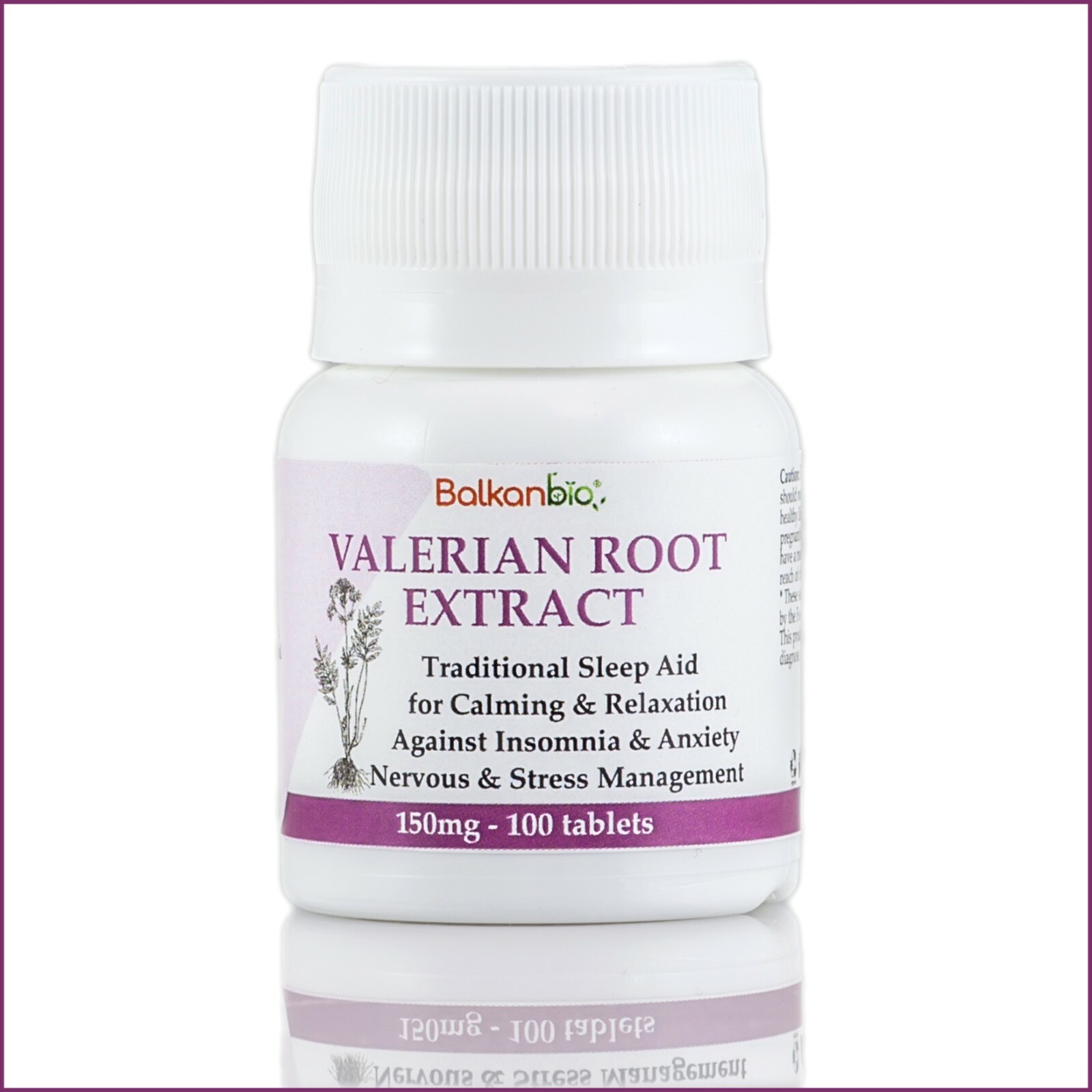 Valerian Relax Sleep Calming Stress Valerian Root Extract Vegan 100 Tablet