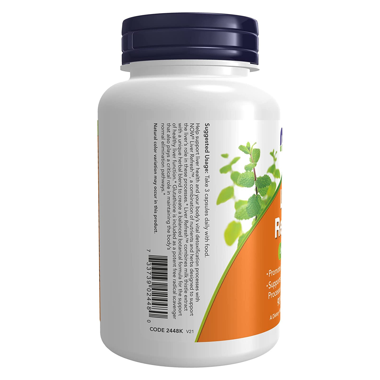 NOW Liver Refresh – 90 Veg Caps, with Milk Thistle Extract and Herb-Enzyme blend