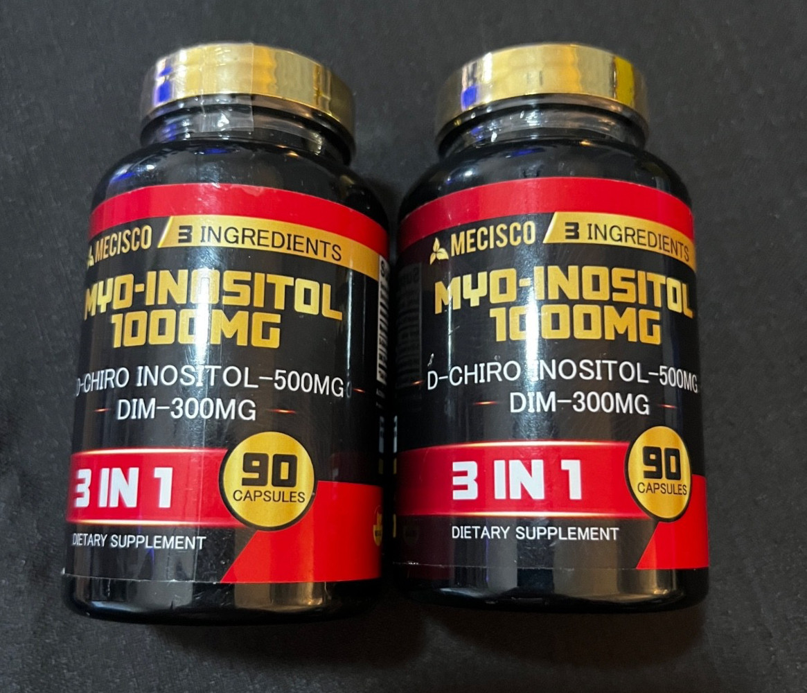 Mecisco Myo-Inositol 1000mg D-Chiro Inositol DIM Vegan 90 Caps Expires 01/2028
