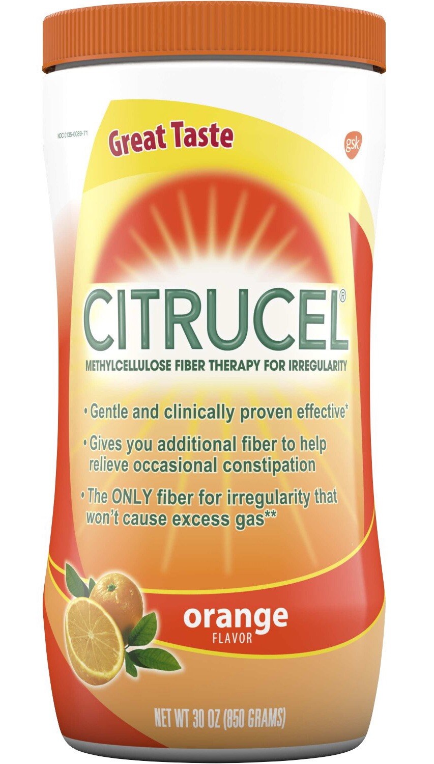 Citrucel Fiber Therapy Powder, Orange 🍊 Flavor – 30 Ounces