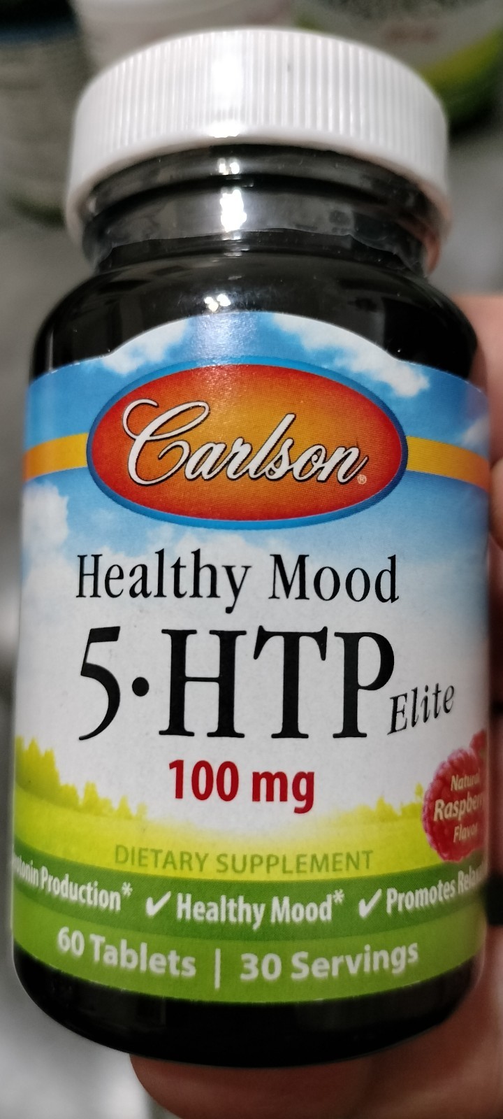 CARLSON HEALTHY MOOD 5-HTP ELITE 100mg 60 TABLETS EXP.09/2026 NEW SEALED .