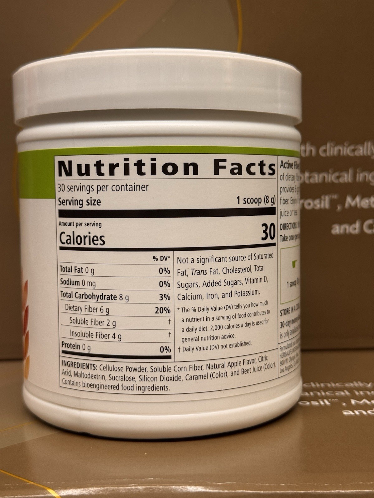 Herbalife Nutrition Active Fiber Complex Apple Powder Digestive Support 8.5oz