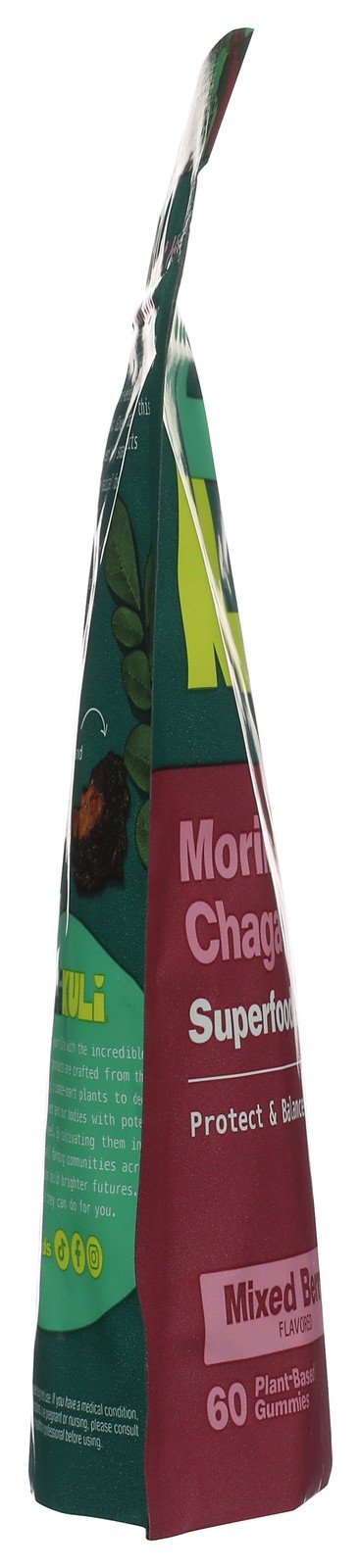 Kuli Mixed Berry Moringa And Chaga Mushroom Gummies 60 Plant-Based Ct 1 Pack