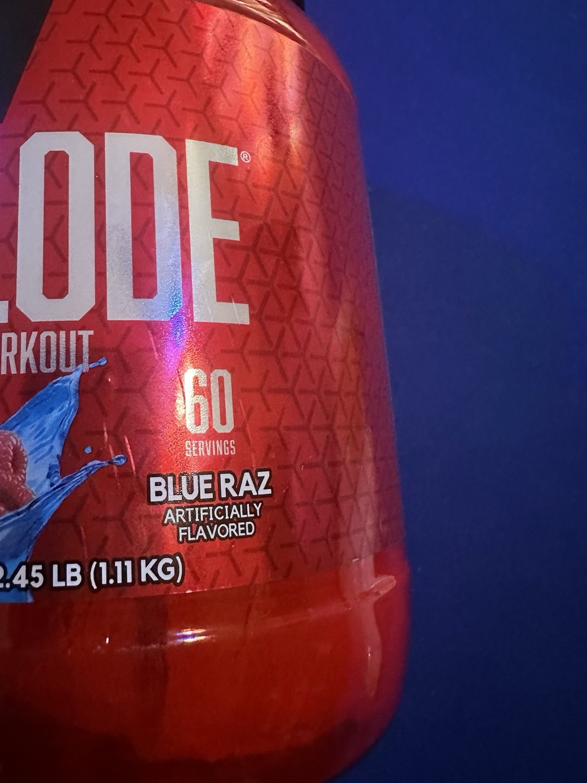N.O.-XPLODE® Pre-Workout Igniter – Blue Raz (60 Servings) Exp 12/27