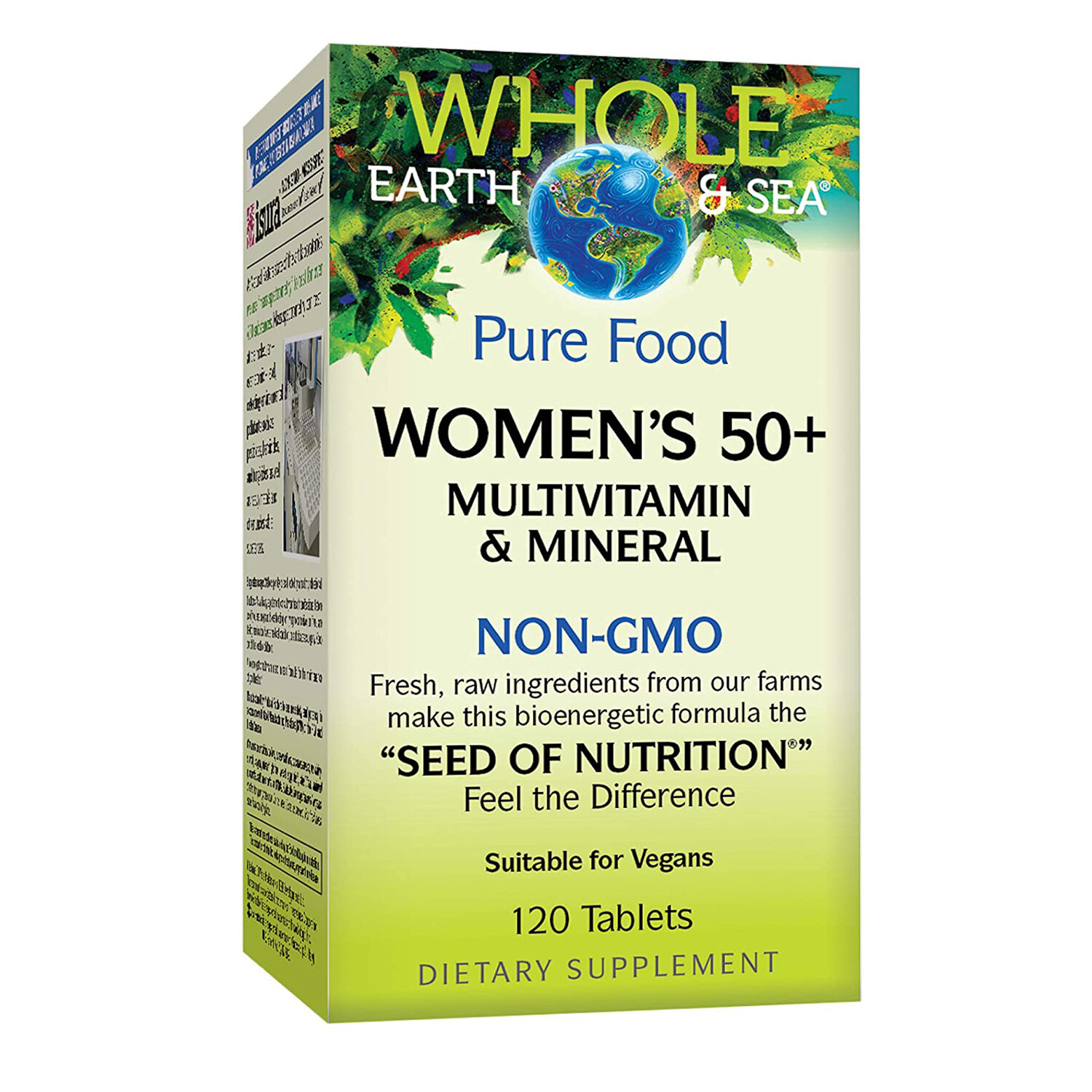 Natural Factors Whole Earth&Sea Pure Food Women’s 50+Multivit&Mineral,120Tabs