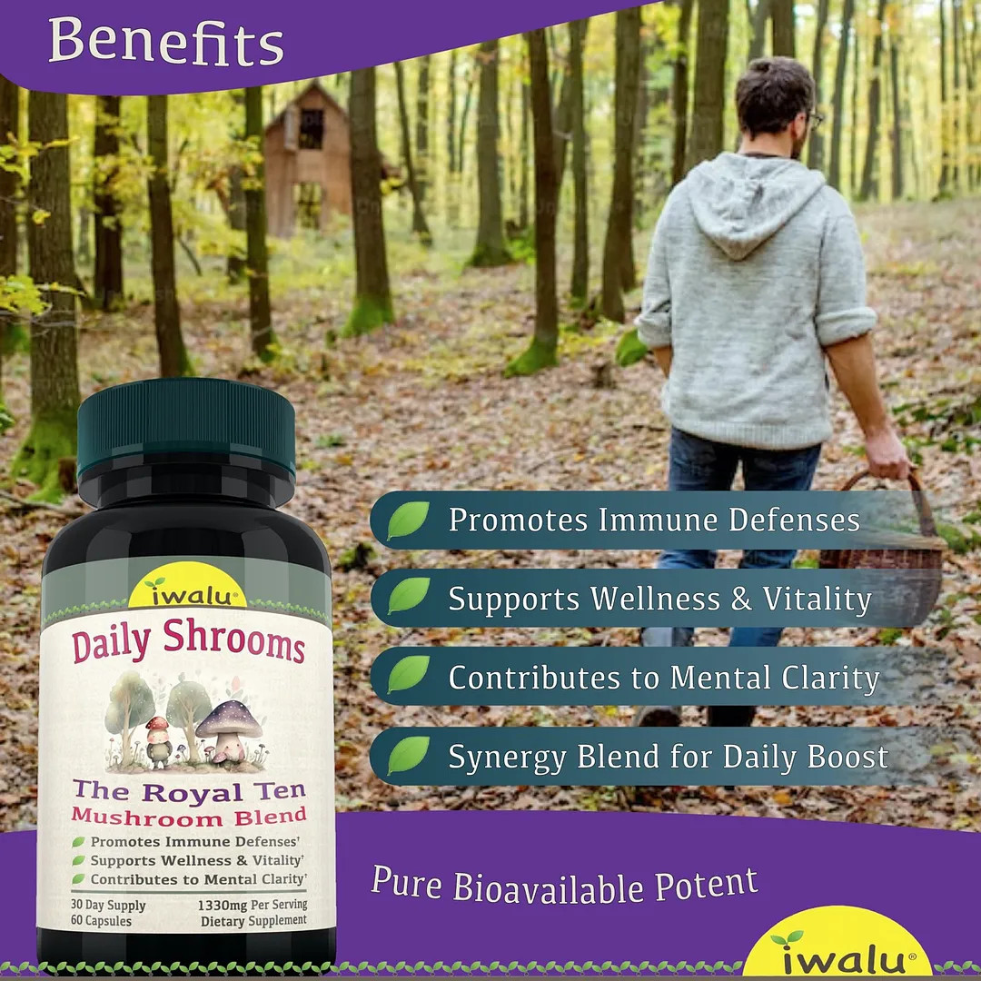 Mushroom Capsules | Best Supplement Capsule Pill Men Women FREE SHIP