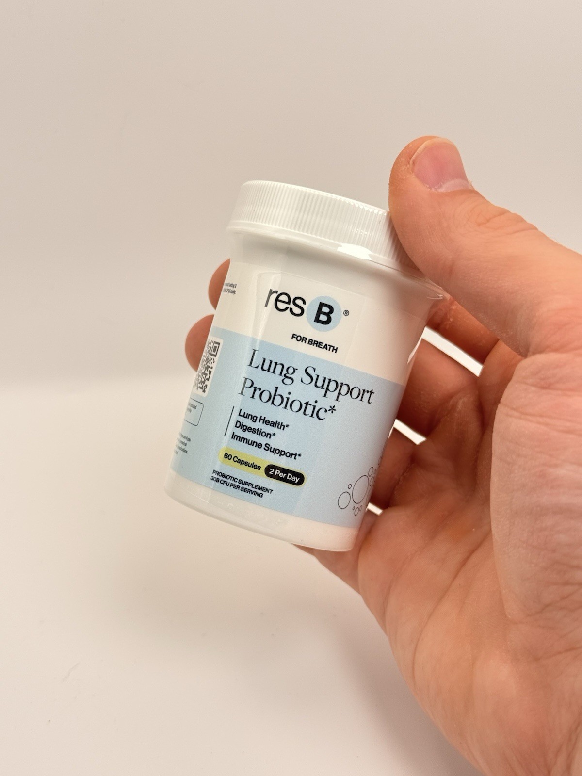 resB Lung Support Probiotic Lactobacillus Holy Basil Turmeric 60 Caps Exp 06/20…
