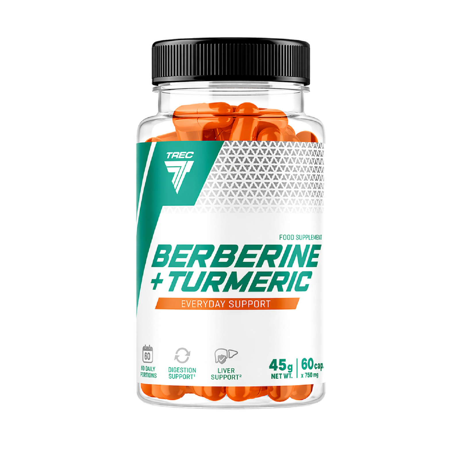 BERBERINE + TURMERIC – 60-180 caps – proper functioning of the liver, digestion