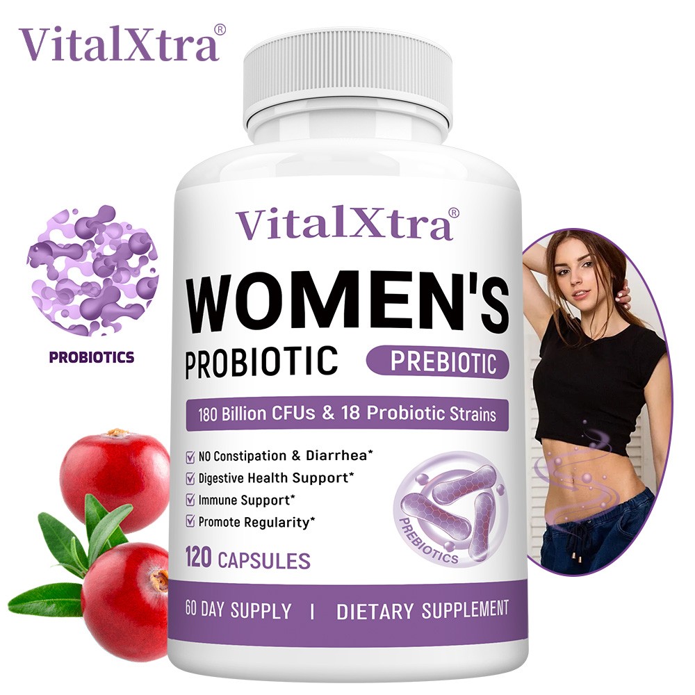 Probiotics For Women,W/ Prebiotics,Urinary Tract Health Bladder Support 120 Caps