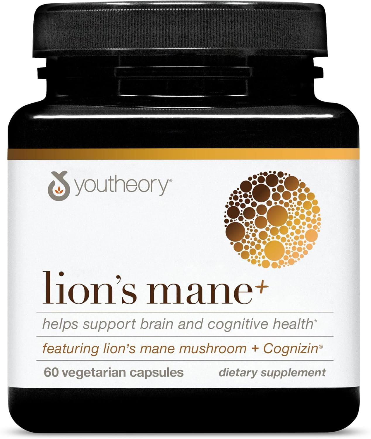 Youtheory Lion’S Mane plus – Mushroom Supplement with Cognizin – Offers Focus &