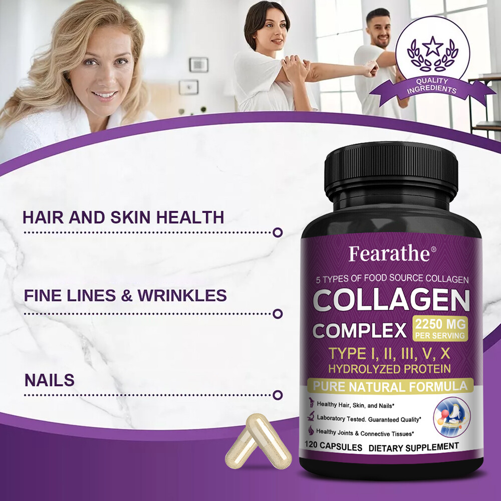 Multi Collagen 2250mg – Type I, II, III, V, X – Healthy Hair, Skin, Nails