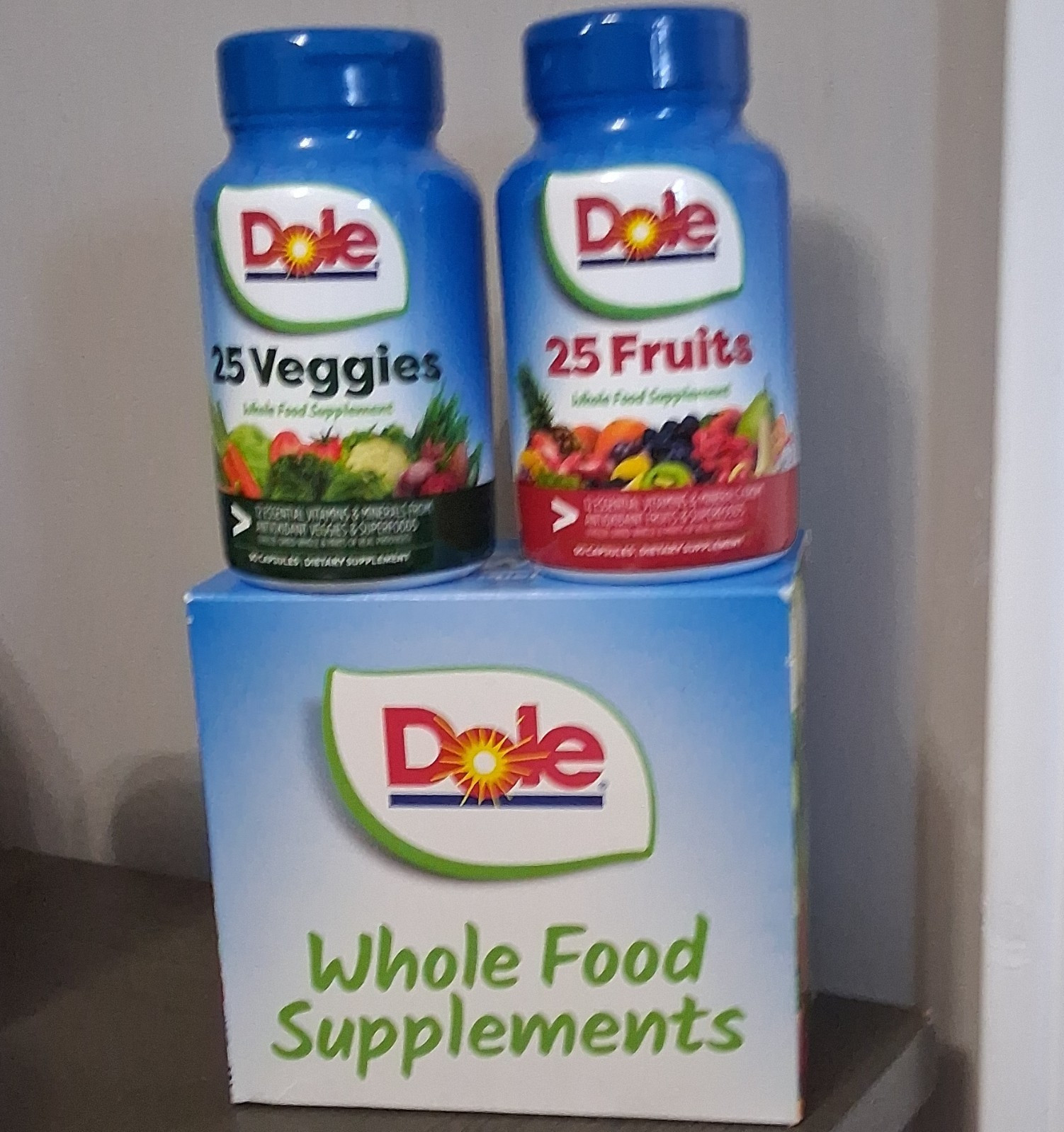 Dole Whole Food Supplement 25 Veggies + 25 Fruits Vegan Plant-Based Capsules