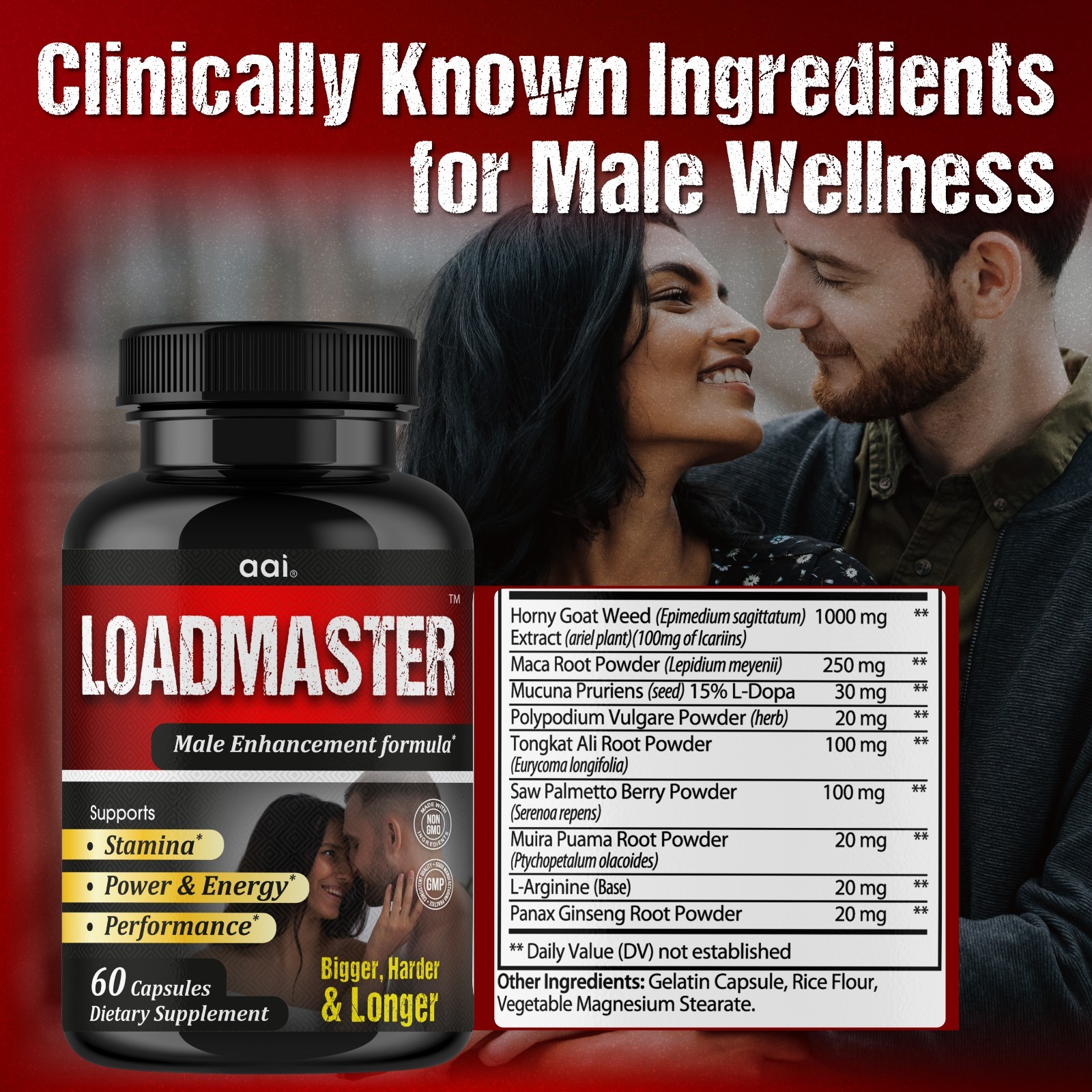 Male Enhancing & Testosterone Booster Vitamin Supplements 10X Max Energy19/12/25