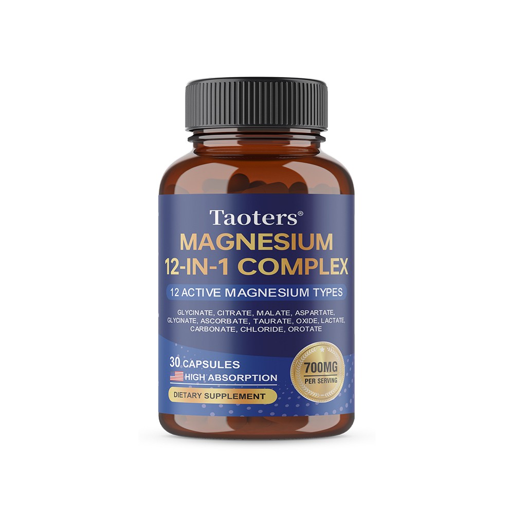 Magnesium 12 In 1 Complex Capsules Support Heart Bone Muscle Health 30-120 Pills