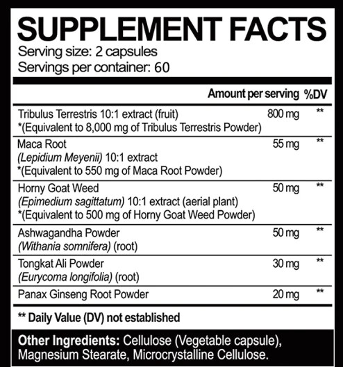 Tribulus Terrestris Extract 800 mg,30 To 120 Capsules, Non-GMO