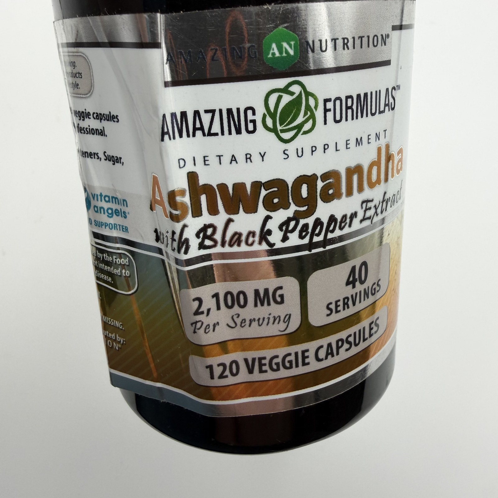 Amazing Formulas Ashwagandha 2100mg w/ Black Pepper Extract 120 Veggie Capsules