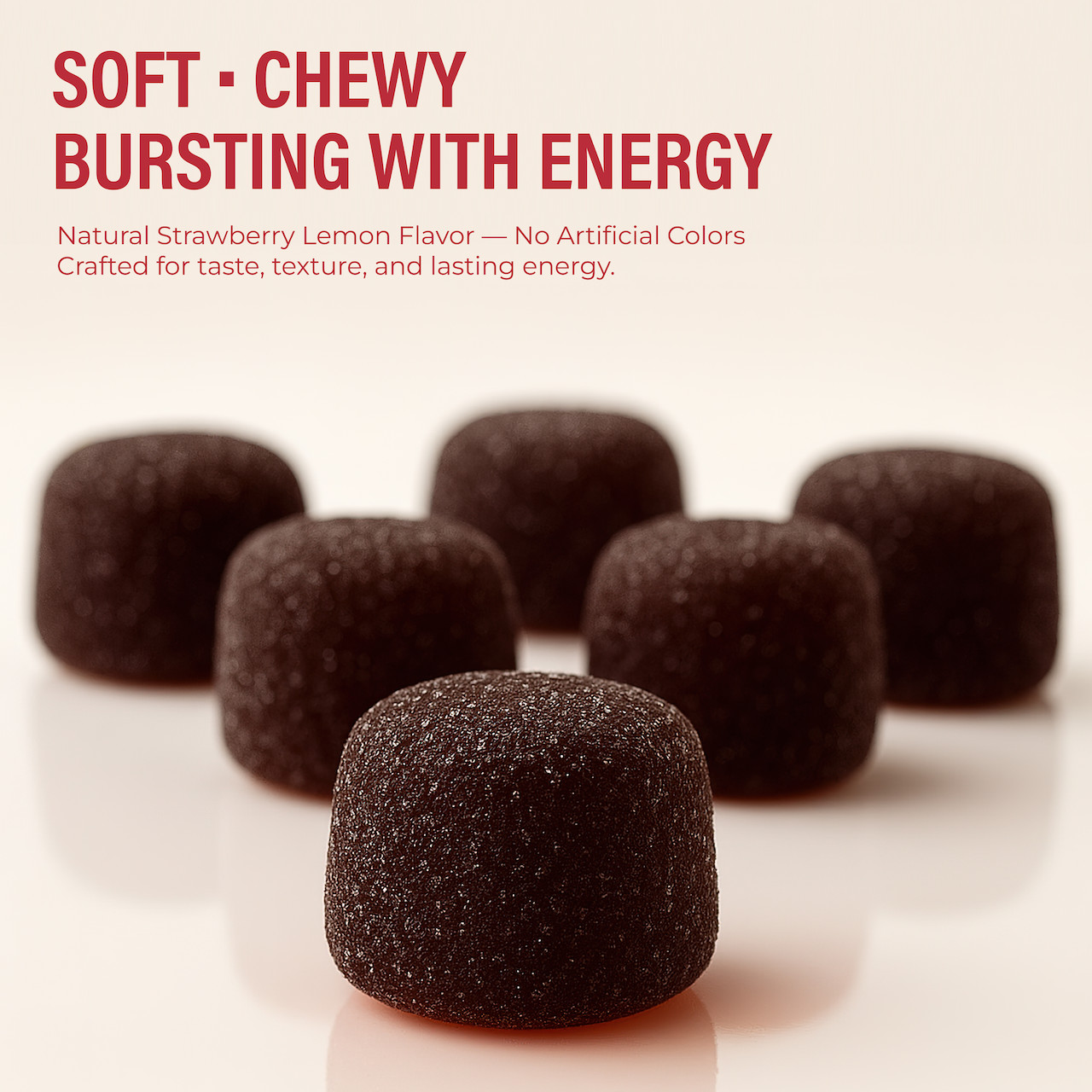 Hybrid Zoomies Energy Gummies 1000 mcg B12, 20 mg Caffeine and 50 mg of CoQ10
