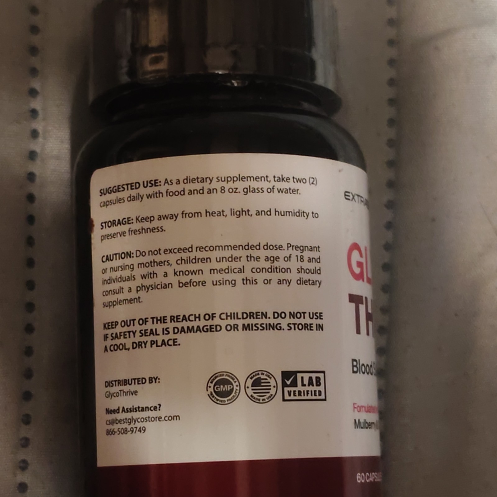 Glyco Thrive Blood Health Support Dietary Supplement 60 Capsules GlycoThrive