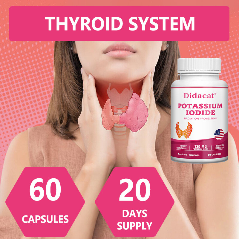 Advanced Iodine Supplement Supports Thyroid & Brain Health 60 Capsules