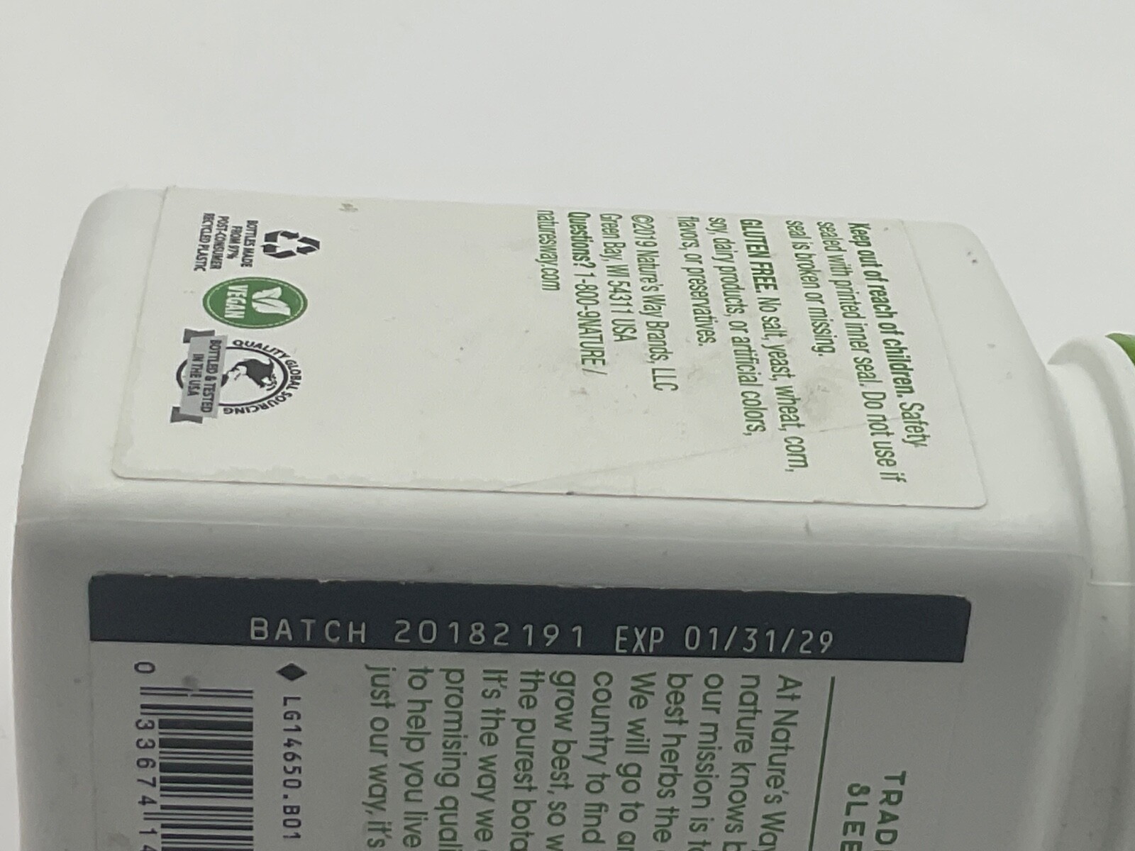 Melissa Lemon Balm Leaf Sleep Aid , 1,500 Mg per Ser Exp 01/29